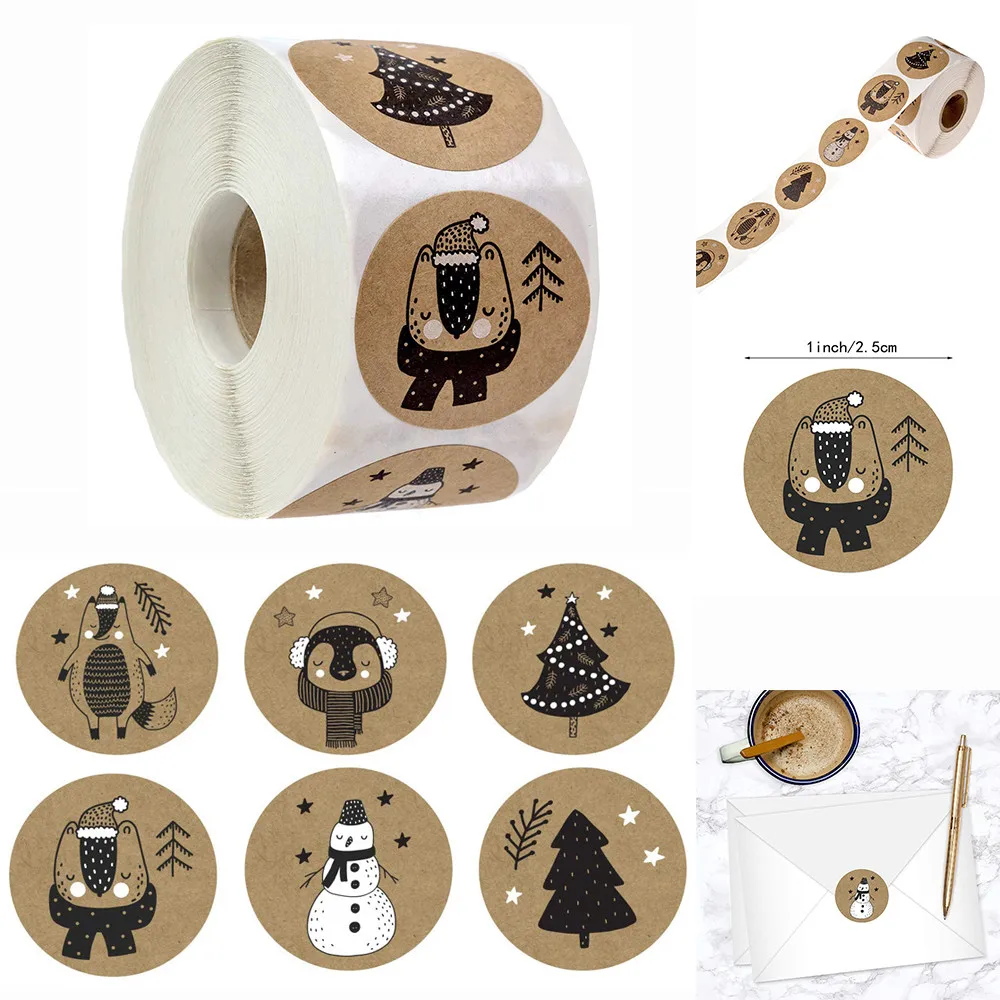 Thank You, 500 Pieces Thank You Seal Stickers Happy New Year Stickers Valentines Day Stickers Inspirational Quote Stickers Snowflake Label Stickers