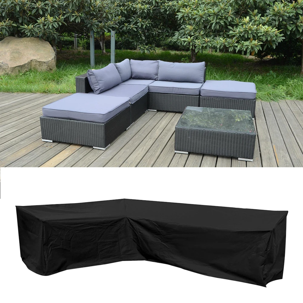 L Shape Garden Furniture Cushion Storage Bag Outdoor Waterproof Patio Dust Resistant Corner Sofa Couch Protective Cover Set All Purpose Covers Aliexpress