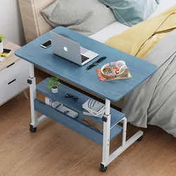 Nova cabeceira de levantamento computador portátil mesa móvel altura ajustável madeira + frame aço moderno simples mesa portátil suporte