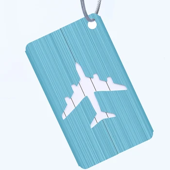 

Anti-lost Luggage Tag Draw-bar Box Accessories Label Scratch Resistant Airplane Pattern Hangtag Identifier Outdoor Travel Use