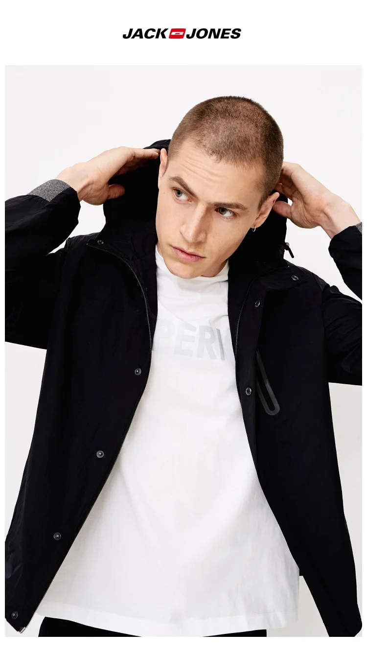 JackJones Мужская куртка с капюшоном спортивная короткая куртка мужская одежда 218321510