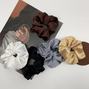 

Silk Satin headbands korean fashion women hair band solid color elegant Hair Accessories