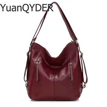 

Multifunction Shoulder Bags for Women 2019 Soft Leather Luxury Handbag Designer Large Capacity Ladies Big Totes Top-handle Bags