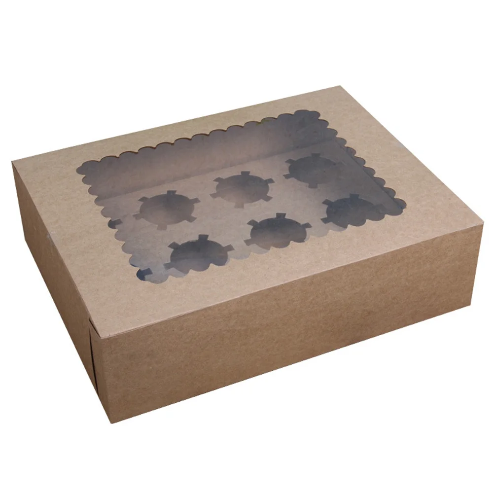 2/4/6/12 Hole White Windowed Cupcake Boxes with Secure Removable Tray, Convenient Cardb... - SKU WCB01608 - UGI Packaging
