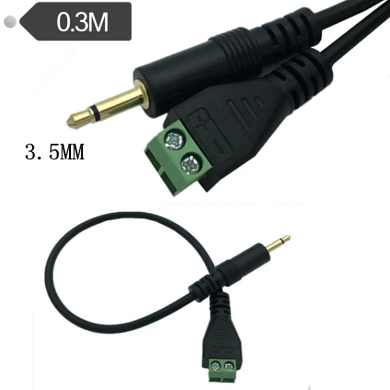 3.5mm Stereo Male to AV Screw Video Balun Terminal - 2/3/4-pole Options, 3.5 Audio Jack with 3-pin Male Terminal Block Plug Connector Description Image.This Product Can Be Found With The Tag Names Computer Cables Connecting, Computer Peripherals, PC Hardware Cables Adapters, Stereo