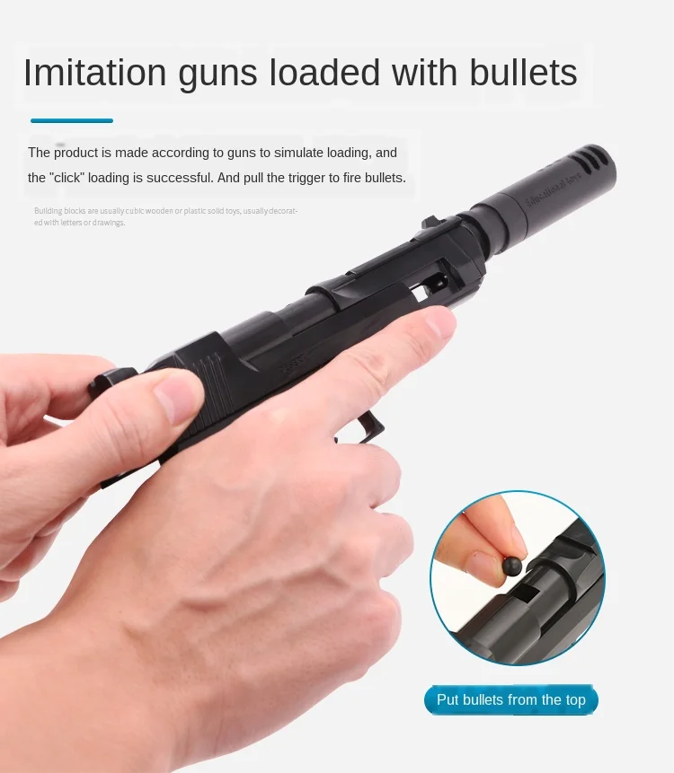 DIY Building Blocks Toy Gun Desert Eagle Assembly Toys Educational Toys Model Revolver Burlet Toy gun Airsoft Air Guns