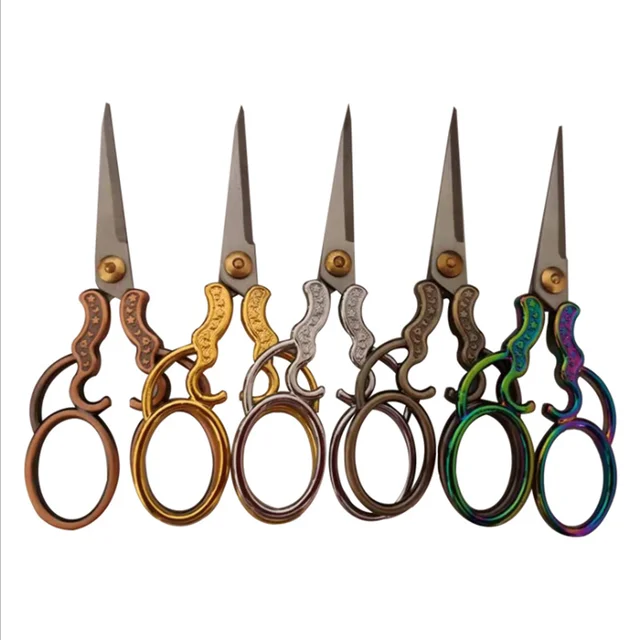 4.5 Inch Stainless Steel Curved Blade Tailor Scissors Sewing Yarn Cross  Stitch Trimming Scissor - Scissors - AliExpress