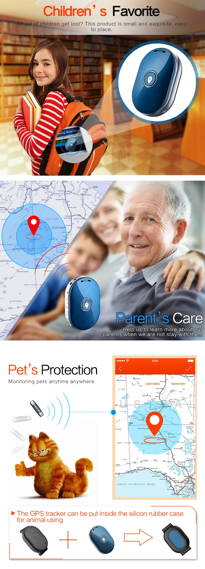 gps locator Animal Finder Smart Wireless Anti-Lost Alarm Sensor Item GPS Tracker Elderly Locator for Kids Pet Dogs Cats gps tracking device