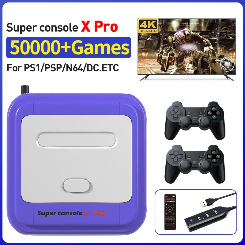 Super Console X Pro Game Console Suitable For PSP/PS1/N64/DC .ETC Built