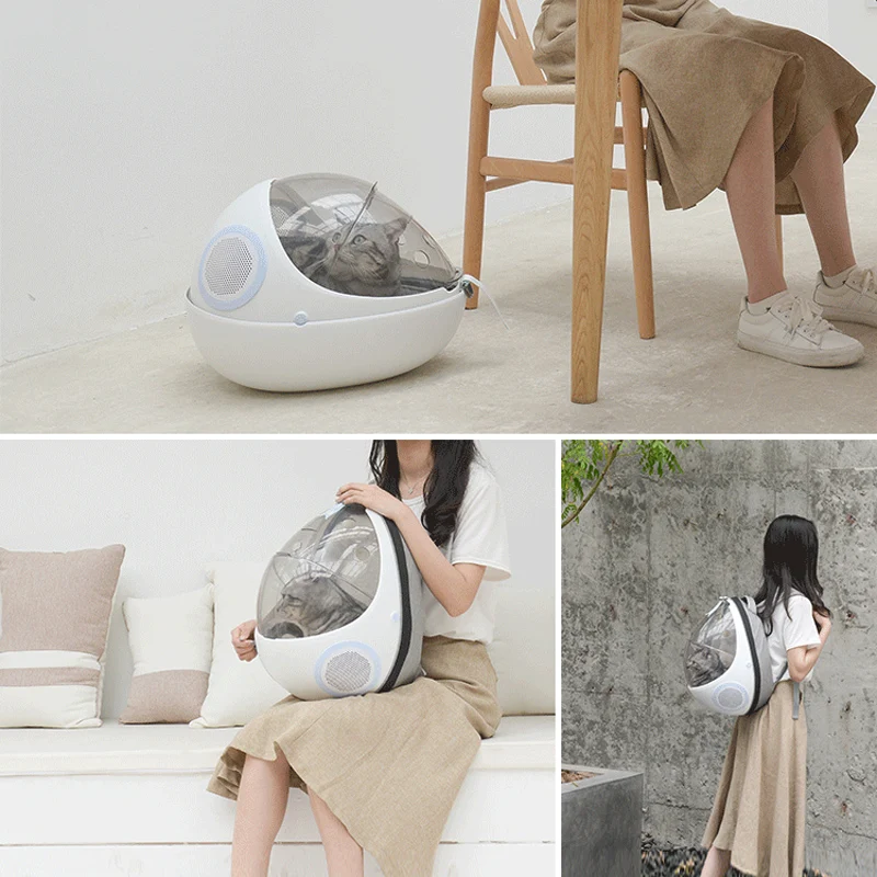 HOOPETPet Carrier Bag Outdoor Travel Puppy Cat Bag Space Pet Breathable Portable Backpack Cats Carrying