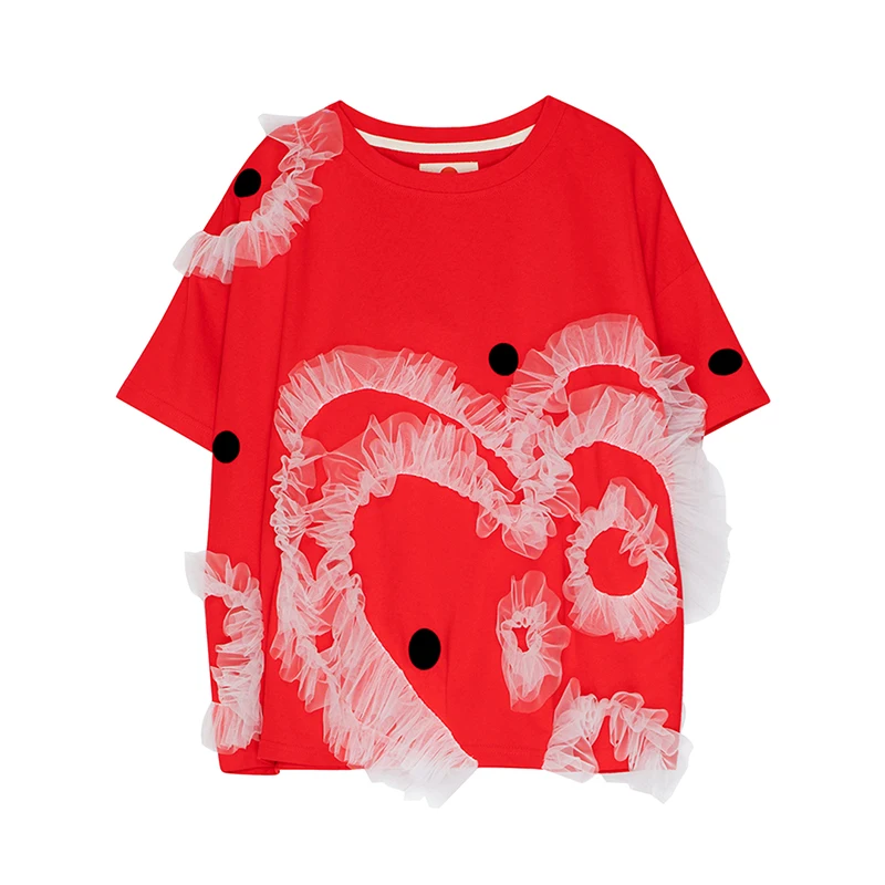 imakokoni red polka dot loose large size original