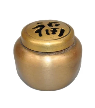 

LAOJUNLU Imitation Antique Pure Copper Incense Burner Fushou Two Optional Fine Incense Craft Ornaments, Blessing incense burner