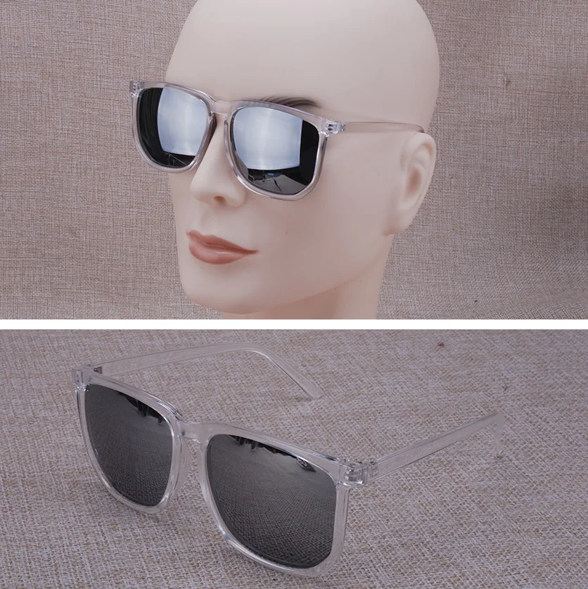 

Vazrobe transparent Sunglasses Men Women clear frame Sun Glasses for Man fashion novelty for man hip hop square cool party