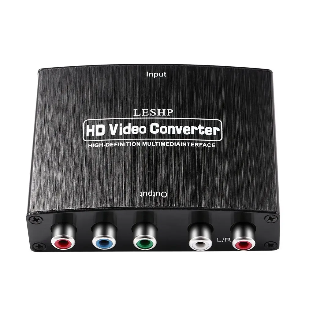 LESHP 2 канала импульсно-Кодовая Модуляция(LPCM) 50/60HZ 1,65 Гбит/с/165 МГц HDMI к RGB компонент(YPbPr) видео+ R/L аудио адаптер конвертер HD ТВ черный