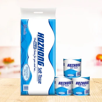 

10rolls/pack 3 Ply Toilet Paper Facial Napkin Hotel School Bedroom Office Home White #