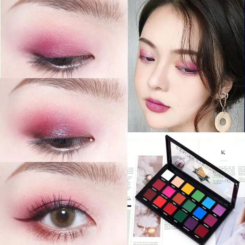 Beauty 18 цветов Палитра теней для век матовые тени для век обнаженные тени для век палитра для макияжа водостойкие пигментные стойкие оттенки TSLM1