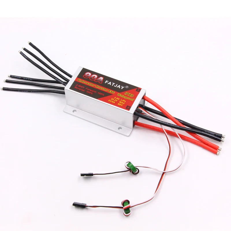 FATJAY-100m-Underwater-IPX8-24V-90A-Waterproof-Brushless-ESC-One-turn-two-for-2-motors-differential