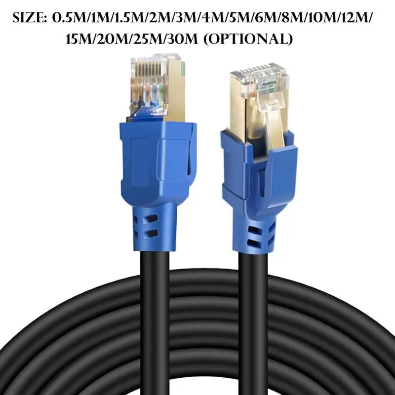 

Cat8 Ethernet Connector Cable RJ45 Male to 8P8C Male Gold Plated Shielded