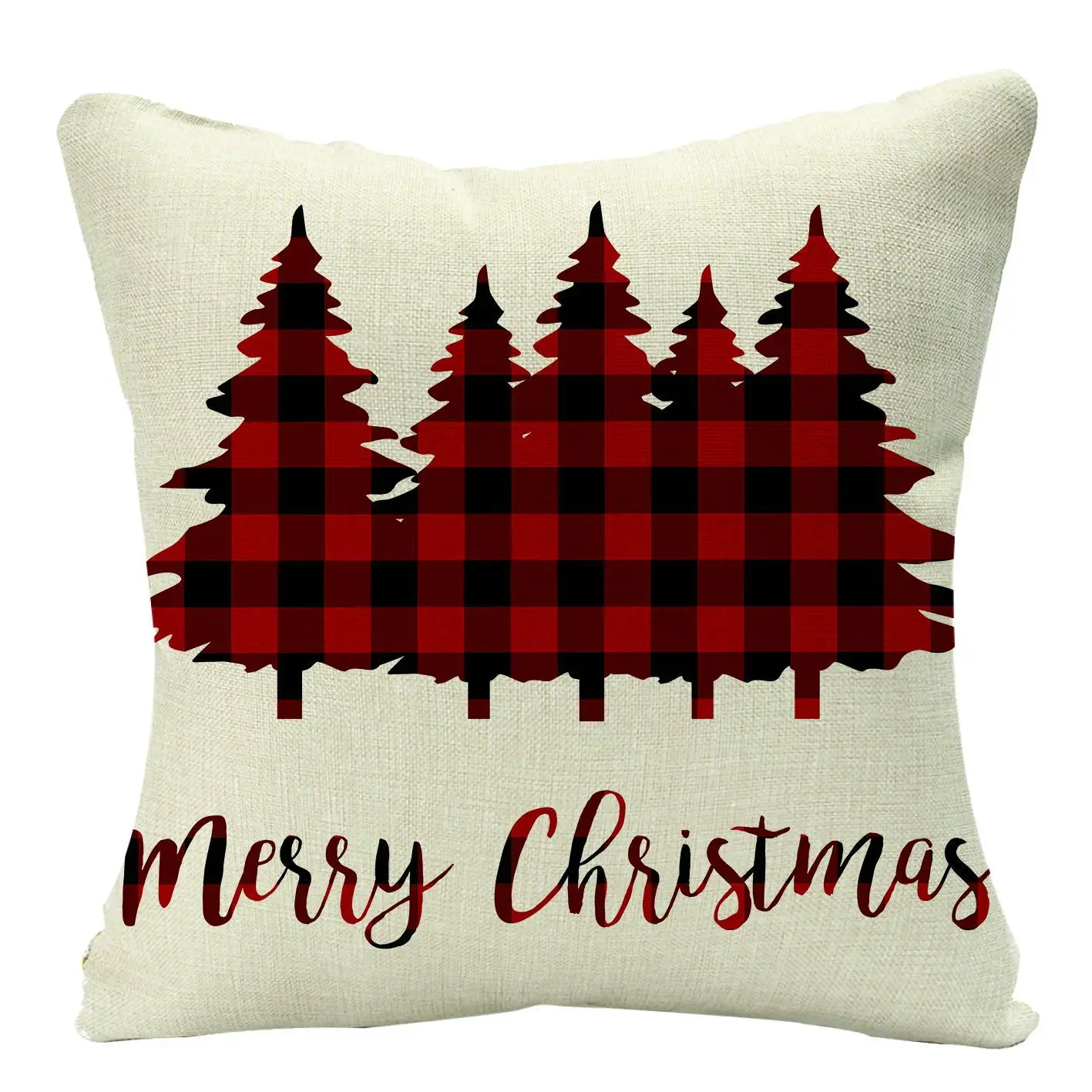 Car 18" Cotton Case Cover Pillow Decorative Christmas Cushion Linen Home Tree 