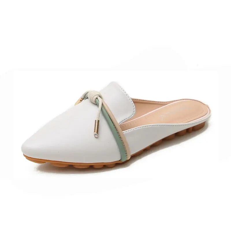 ladies leather mule slippers