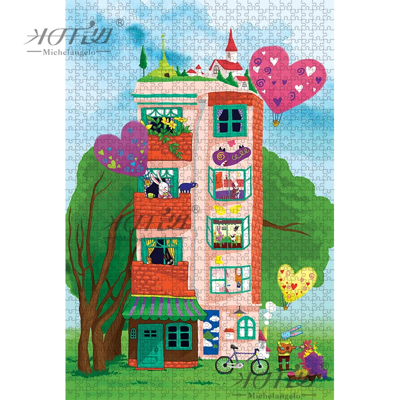 Микеланджело деревянные пазлы 500 1000 1500 2000 шт петь для кого мультфильм животных