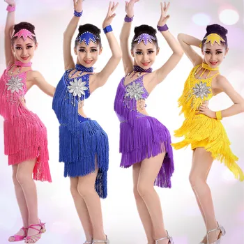 

Salsa Flamenco Ballroom Dance Dress,Child Camisole Ballet Dance Dress, Salsa Tango Cha cha Ballroom Competition Dress,Latin Tra