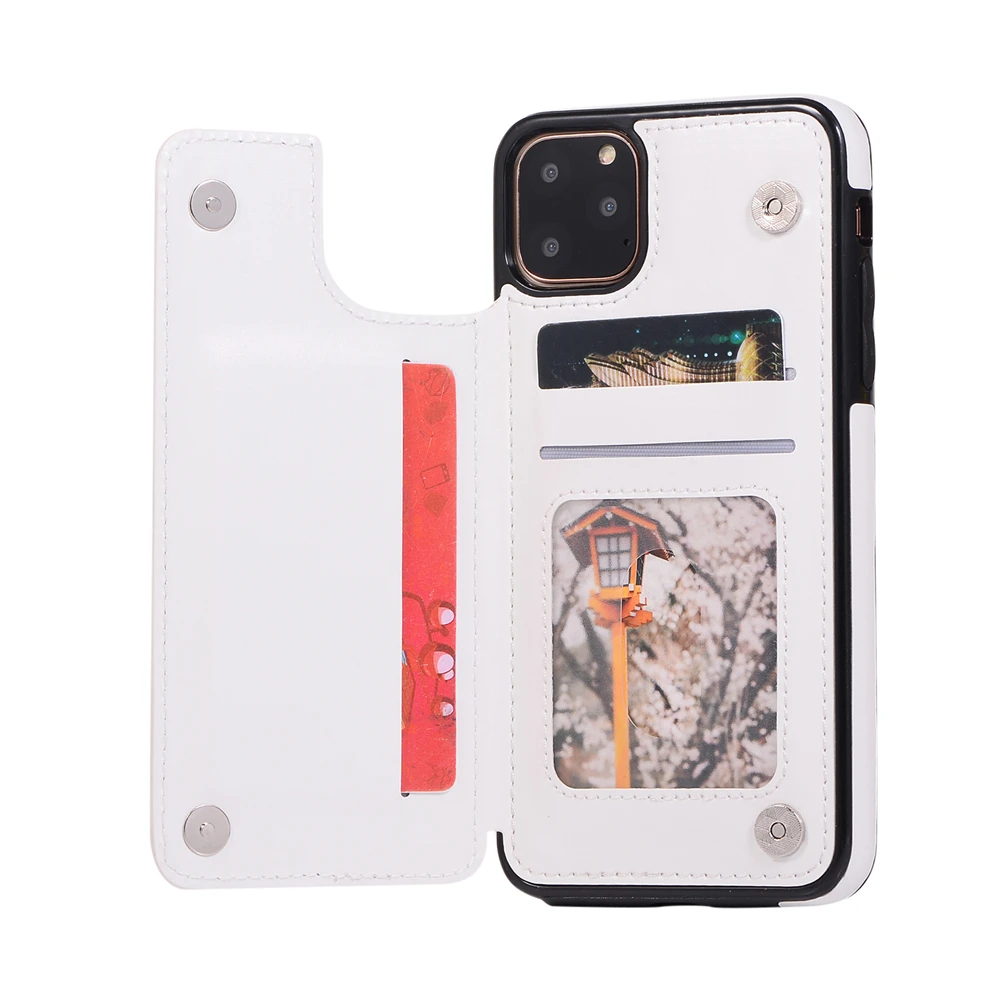 Ретро Чехол из искусственной кожи чехол для iPhone 11 11 Pro 11 Pro Max 5 5S SE 6 6s 7 8 Plus X XS чехол с пряжкой и откидной подставкой с отделениями для карт чехол-кошелек