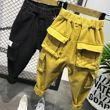 [Фабричные товары] Детские брюки на весну и осень; хлопковый комбинезон; Детская школьная одежда; Возраст 3-8 лет