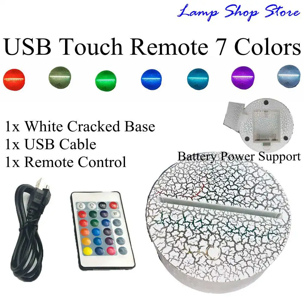 Новая иллюзия 3D милая лампа в виде Марио Новинка USB Touch 7 цветов Изменение светодиодный ночной Светильник для детей подарок
