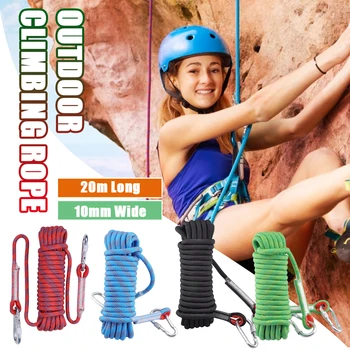 

20m Outdoor Climbing Rope With Dia.10mm Downhill Rope Aerial Work Climbing Rope for Survival Parachute Cord Lanyard Camping Rope