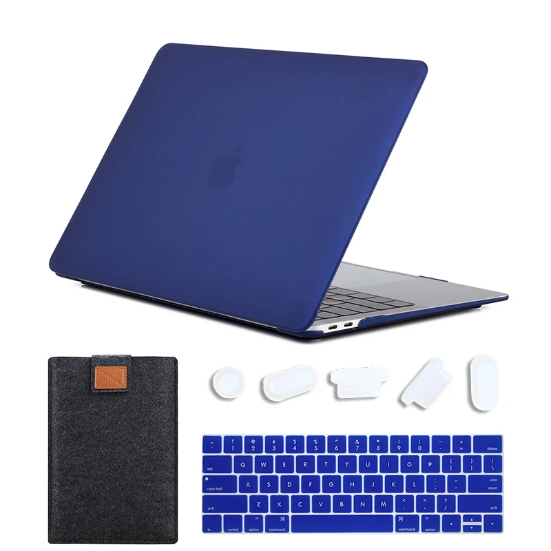 MTT прозрачный/Матовый Жесткий чехол для Macbook Air Pro retina 11 12 13 15 чехол для Apple mac book Air 13,3 дюймов Сумка для ноутбука - Цвет: Matte Peony Blue 1