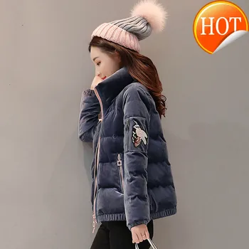 

Women's Gold Velvet Winter Women's Jackets Winter Jacket for Women Female Clothing Mujer Parkas MSW19A091102 Zjt11