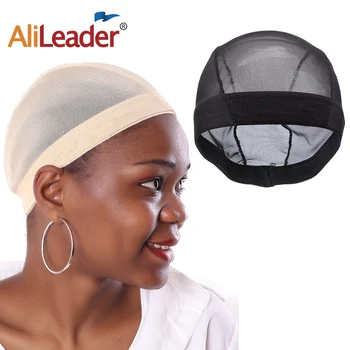 

Alileader Cheaper Mesh Dome Cap Black Beige Mesh Dome Wig Cap Nylon Weaving Caps Stretchable Spandex Hair Net For Wig Making