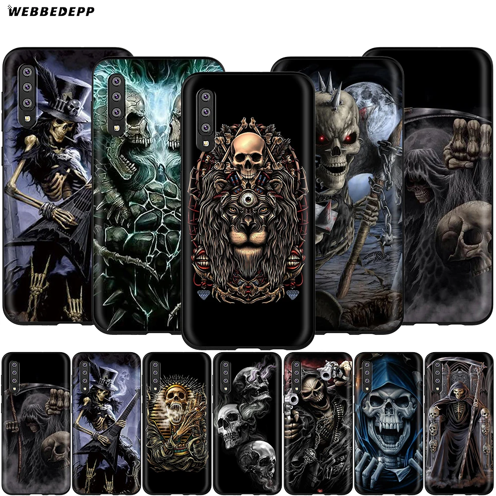 Webbedepp чехол с черепом для Samsung Galaxy S7 S8 S9 S10 Plus Edge Note 10 8 9 A10 A20 A30 A40 A50 A60 A70|Бамперы| |