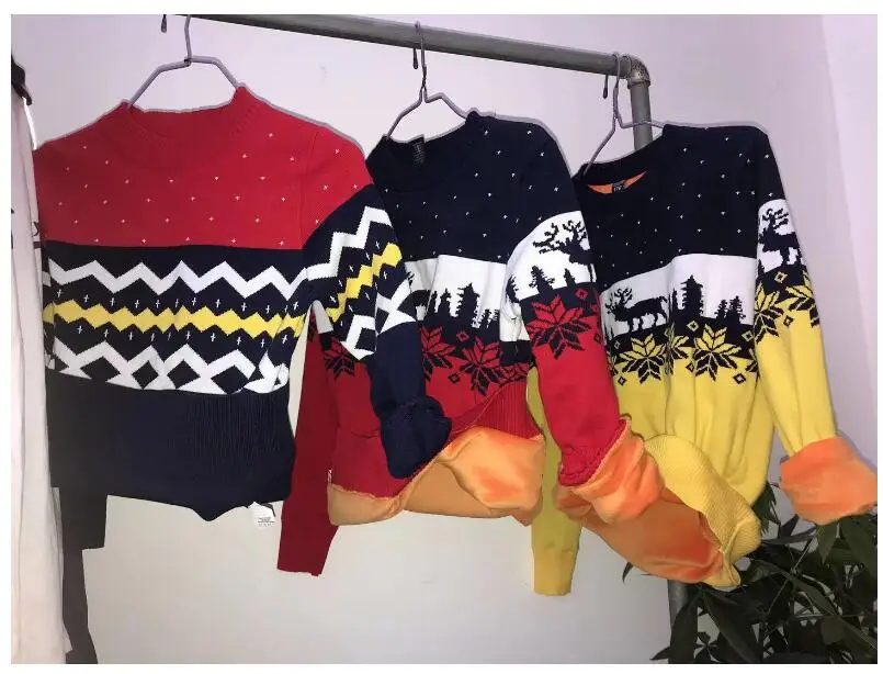 Теплый Рождественский свитер для детей; Стильный вязаный пуловер для мальчиков-подростков; сезон осень-зима; свитера в рубчик; модные топы с принтом рождественского оленя