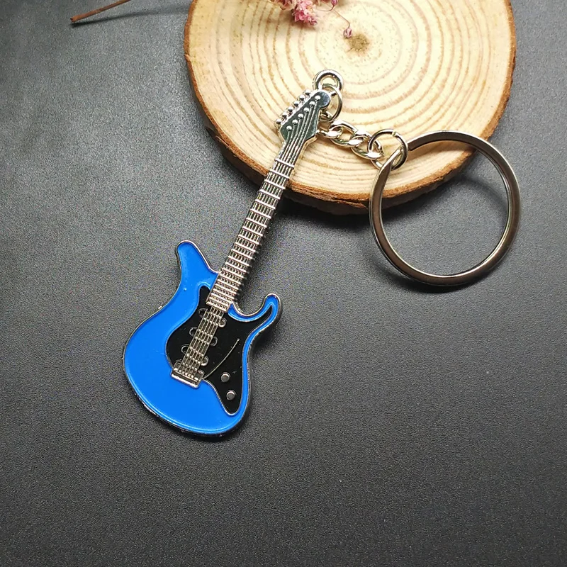 New Design Classic Guitar Keychain Car Key Chain Key Ring  Musical Instruments  pendant For Man Women Gift wholesale 17079