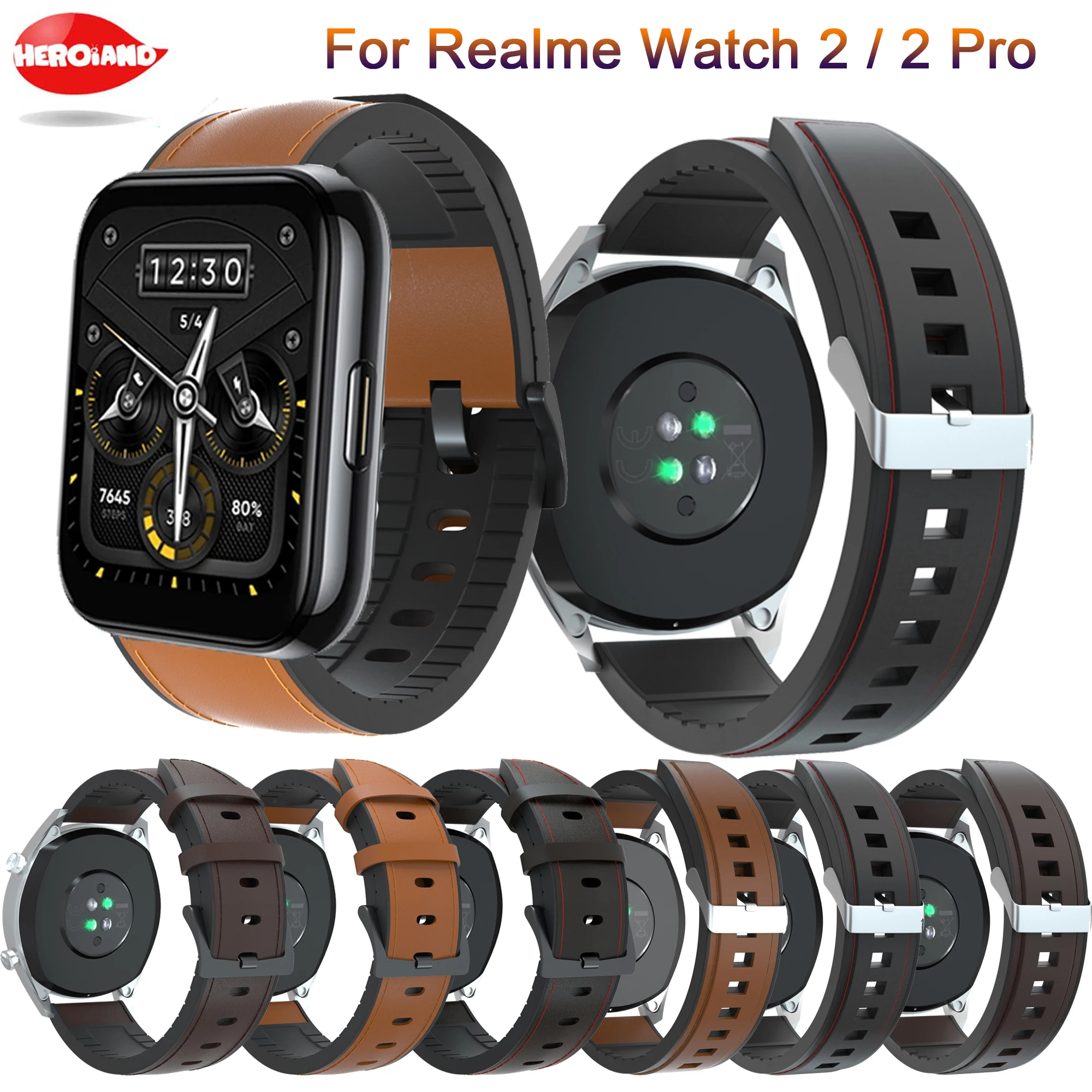 Realme Watch S Belt New Classic Silicone Leather Strap For