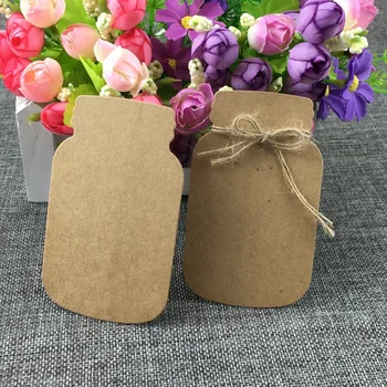 

400pcs Bottle Shape Kraft Gift blank paper card for Wedding Party /flower/party decorate/diy handmade