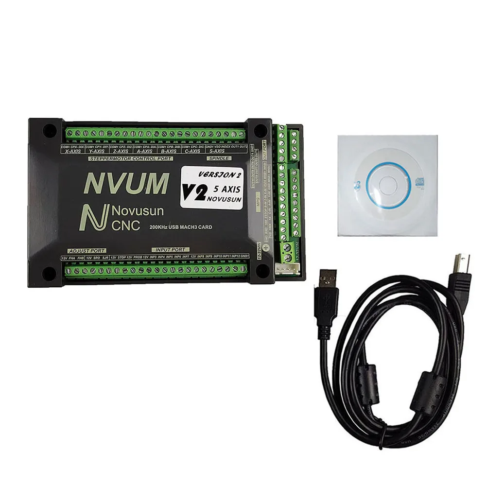 Mach3 Usb Card 200Khz Nvum 3 Assi/4 Assi/5 Assi/6 Assi Cnc Motion Controller Slave Funct Per Stepper, Servomotore