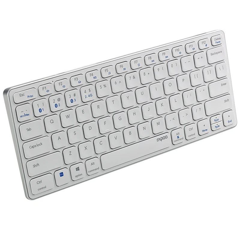 Original RAPOO E9050G USB Wireless 2.4G,Bluetooth 5.0 3.0,Mini Ultra-thin Office Keyboard 78 Keys for windows For MAC OS windows best computer keyboard Keyboards