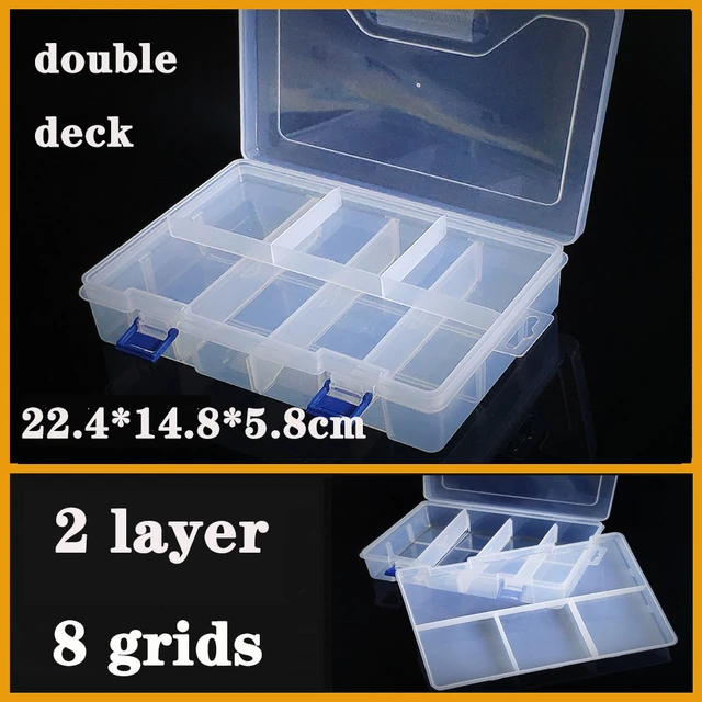 Plastic Storage Box with Adjustable Compartments