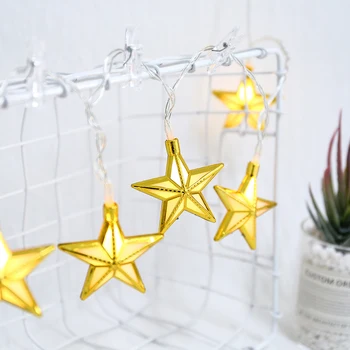 

10LED Party Eid Mubarak Ramadan Muslim Islam Decor Lamp 1.15m Star String Lights Party Wedding Decorative Fairy Lights