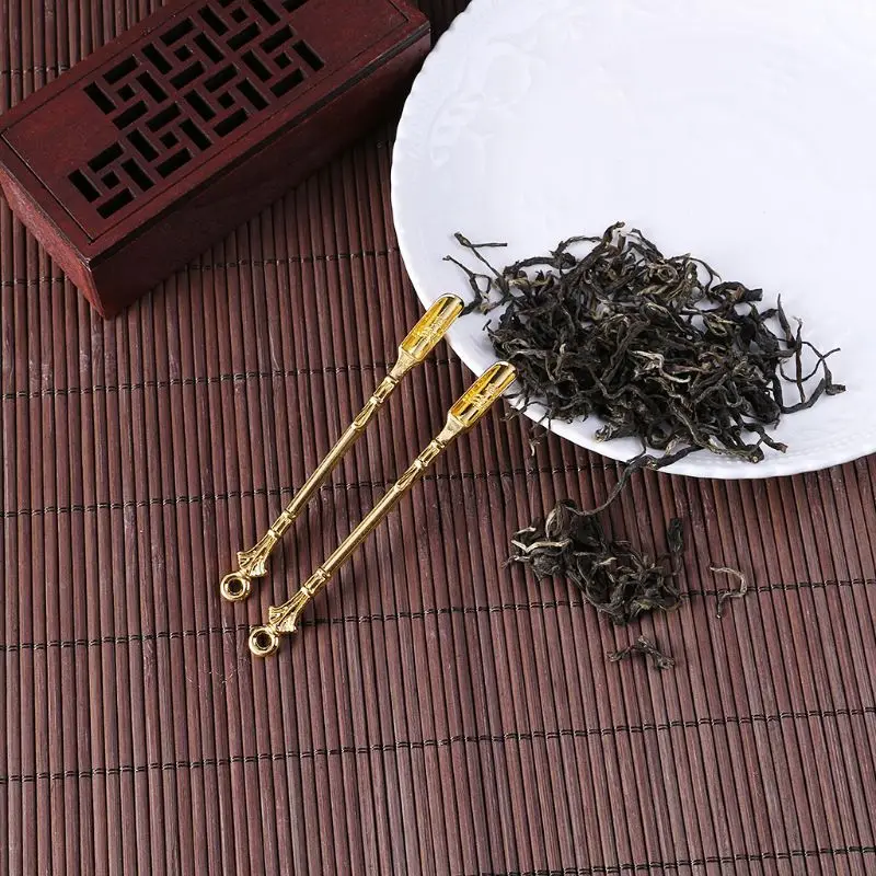 Золотая металлическая ложка нюхательный порошок чайные подвески посуда чайная