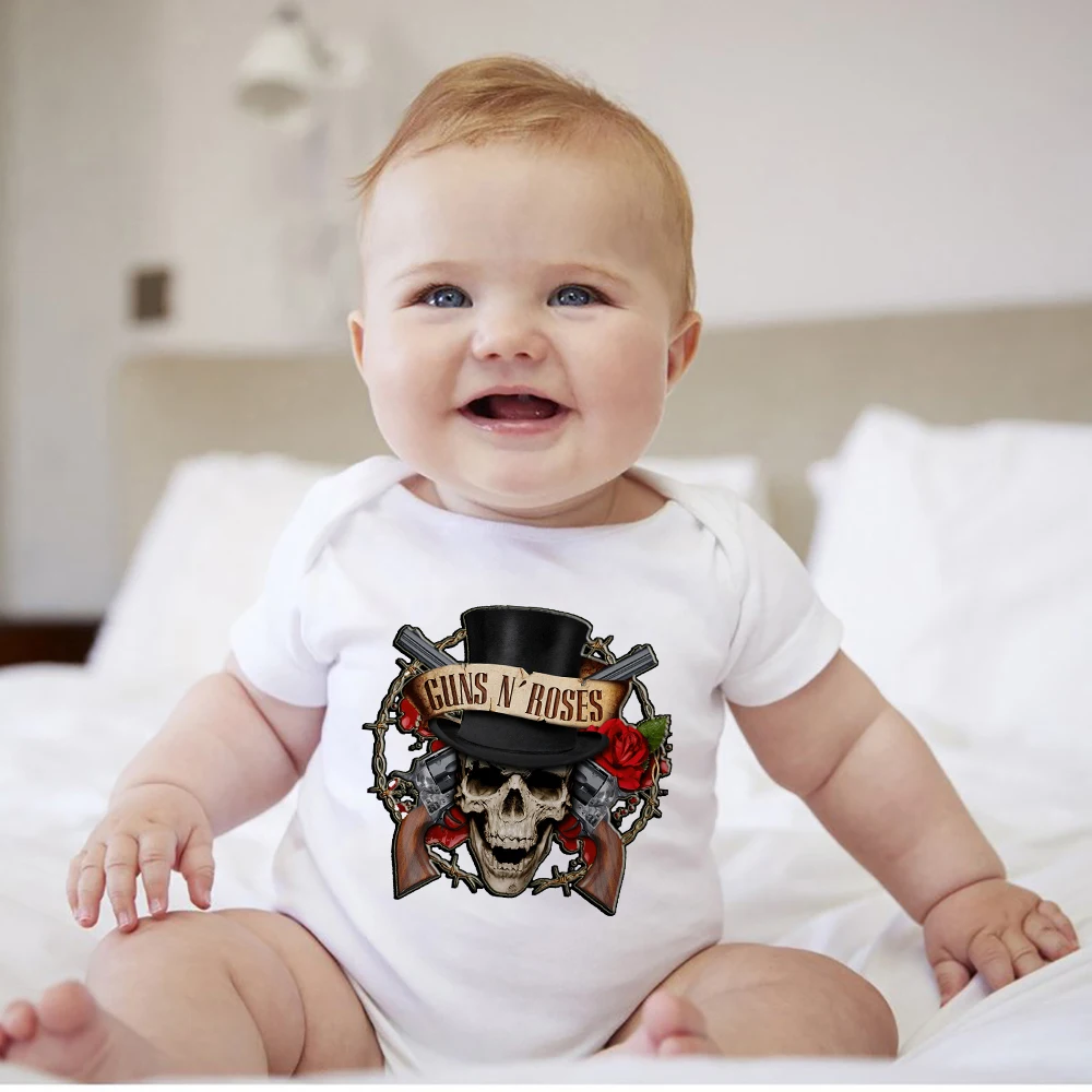 Новинка 2021 Детский боди Guns n'roses модная одежда для маленьких мальчиков в стиле