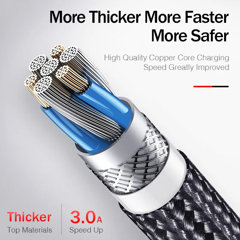 Кабель Micro USB, металлический нейлоновый Кабель Microusb, кабель для ...