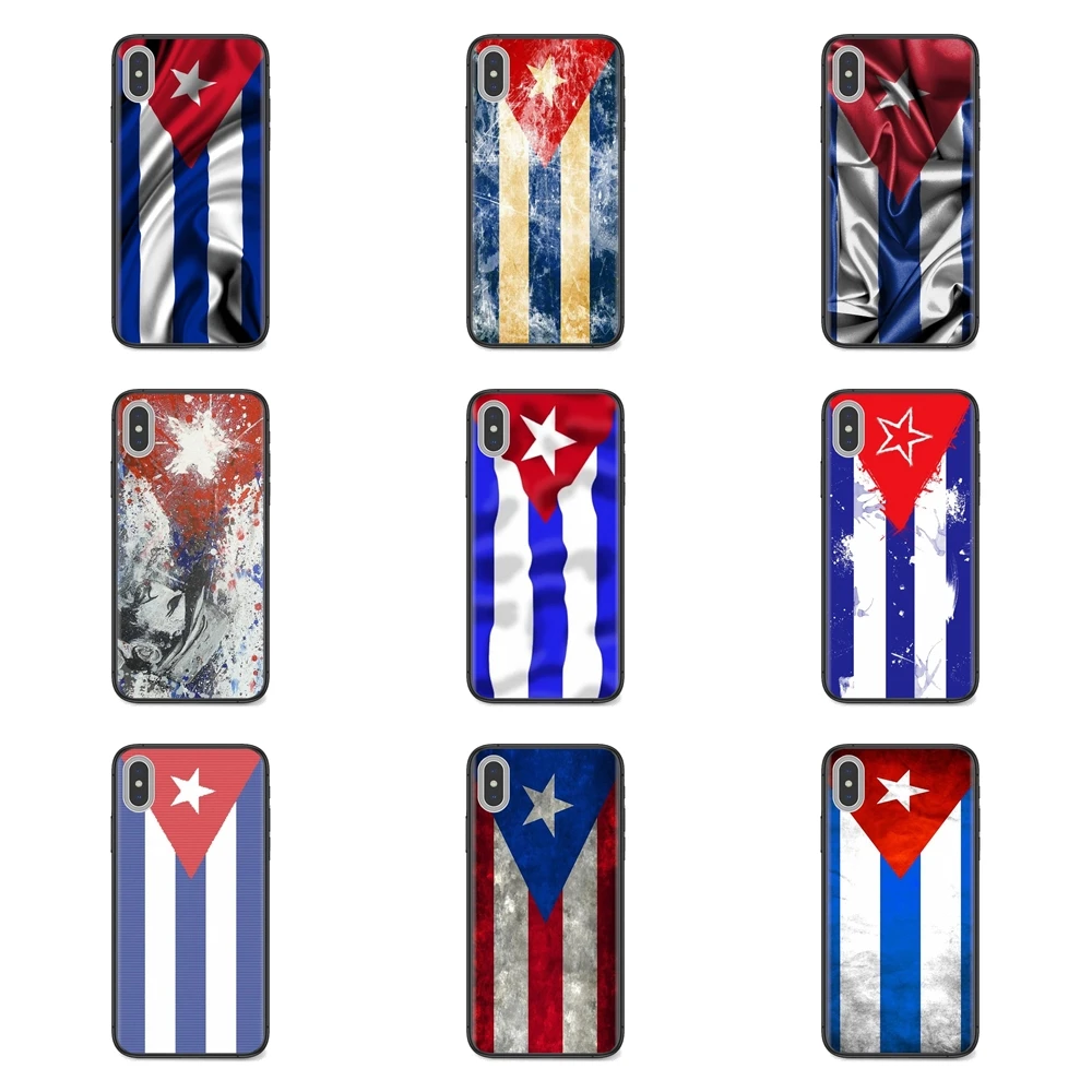 Black Shell Trend Cover 3D For Apple iPhone 11 12 Pro Mini X XR XS MAX 5 5S 5C SE 6 6S 7 8 Plus S Cuban Cuba Flag Fly Line | Мобильные