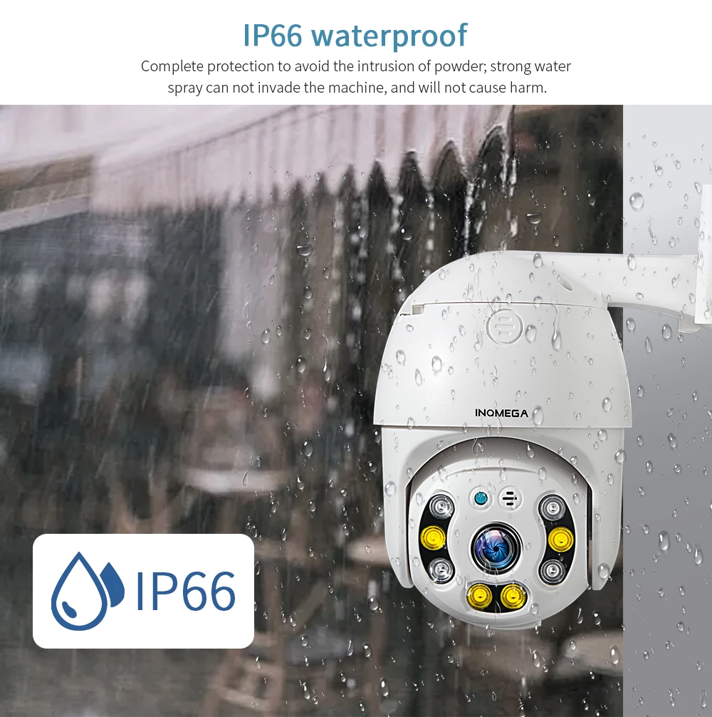 Скоростная купольная IP камера INQMEGA 1080P 2 МП PTZ с Wi Fi наружная беспроводная