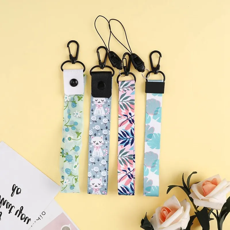 Solid Color Cute Lanyard Neck Strap for Keys Id Card Mobile Phone Straps for USB Badge Holder DIY Hang Rope,Bk-1