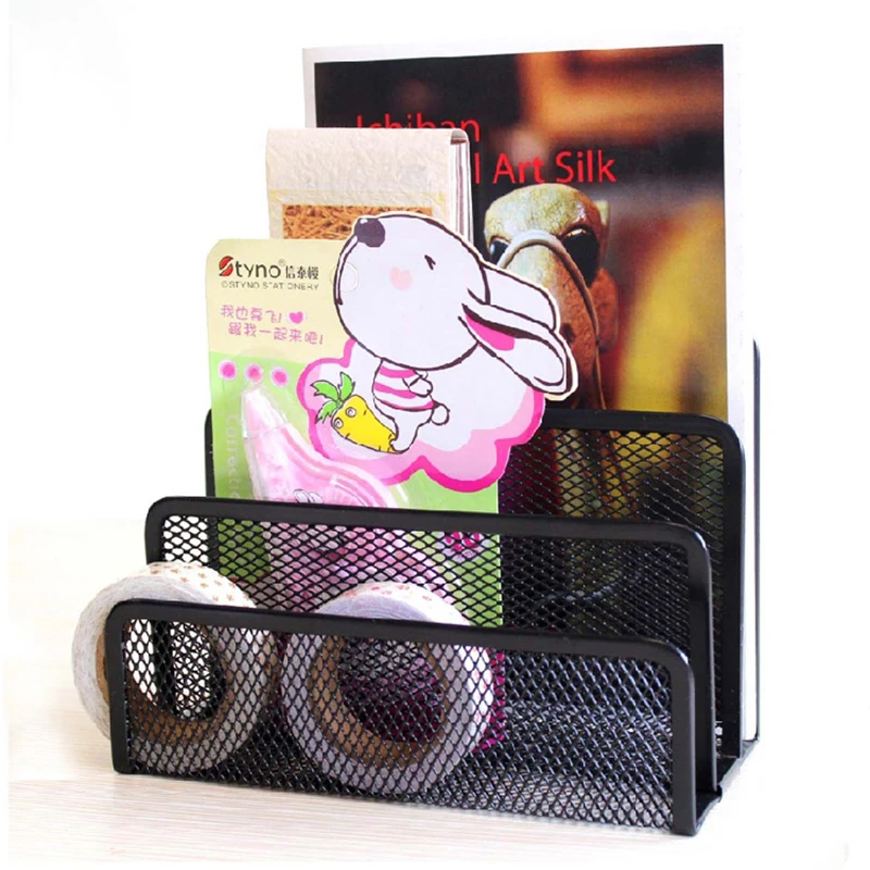 4 Tiers Metal File Tray. Paper And Documents Organizer , Office Accessories Desk Rack DIY
