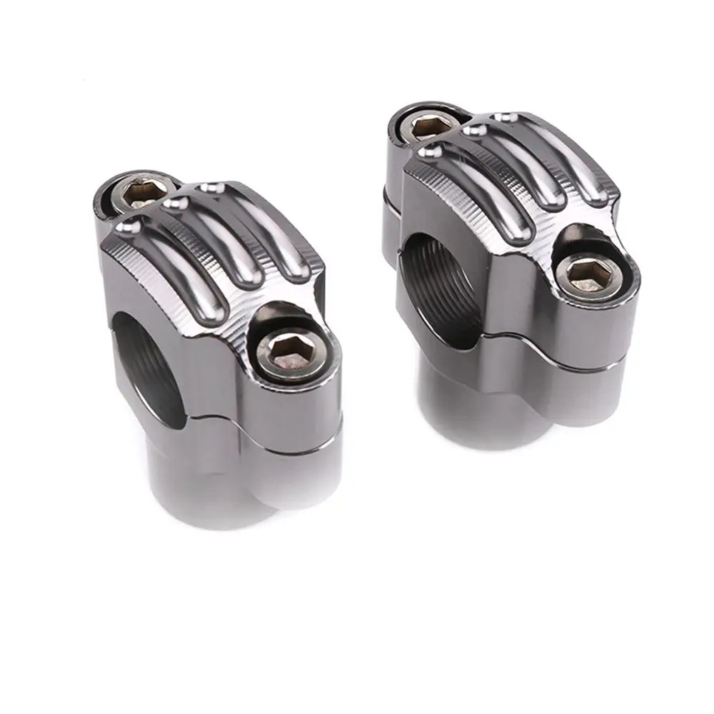 

Universal Motorcycle Aluminum Screw Hole 22mm 0.866 inch HandleBar Risers Fat Handle Bar Mount Clamp For Racing And Scooter
